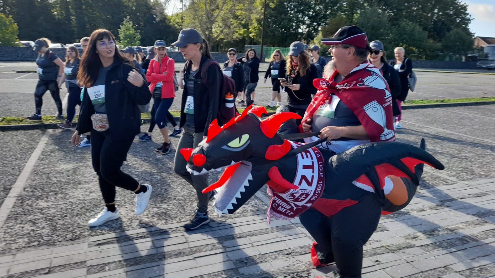 Mascotte LORCA au semi-marathon des coops